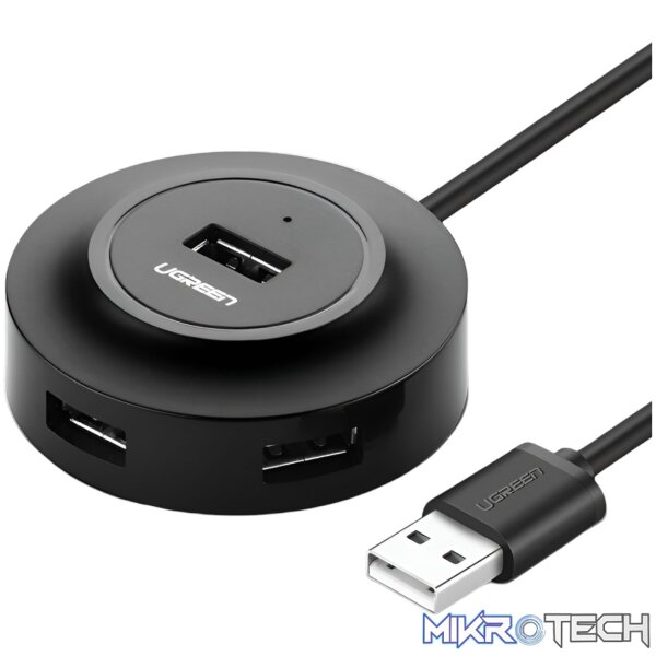 UGREEN 4-IN 1 USB 2.0 Hub (20777) - Black UGREEN 4-IN 1 USB 2.0 Hub (20777) - Black