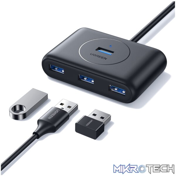 UGREEN 4-Port USB 3.0 Hub with Micro USB | 5Gbps Data Transfer - 0.5m - Image 4