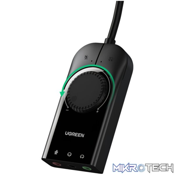 UGREEN CM129-40964 USB-A to 3.5mm External Stereo Sound Adapter - Black - Image 3