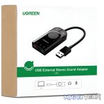 UGREEN CM129-40964 USB-A to 3.5mm External Stereo Sound Adapter - Black - Image 6
