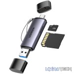 UGREEN CM185-50706 2-in-1 OTG Card Reader | Type-C | USB-A - Silver - Image 2