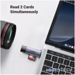 UGREEN CM185-50706 2-in-1 OTG Card Reader | Type-C | USB-A - Silver - Image 4