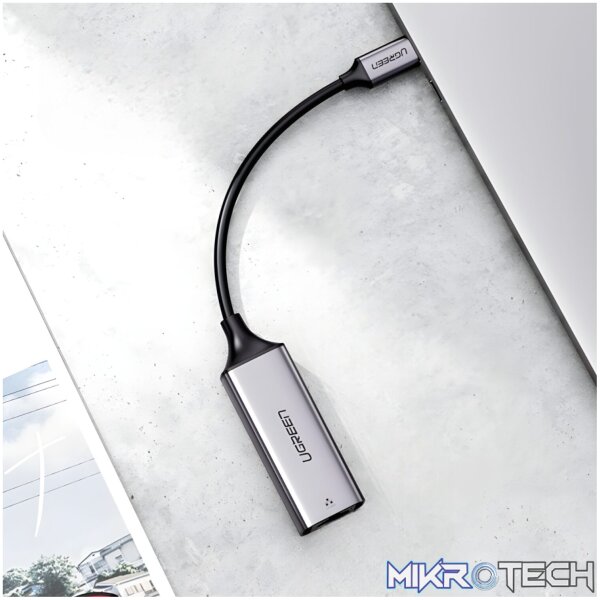 UGREEN CM199-50737 Type-C to Gigabit Ethernet Adapter - Silver - Image 5