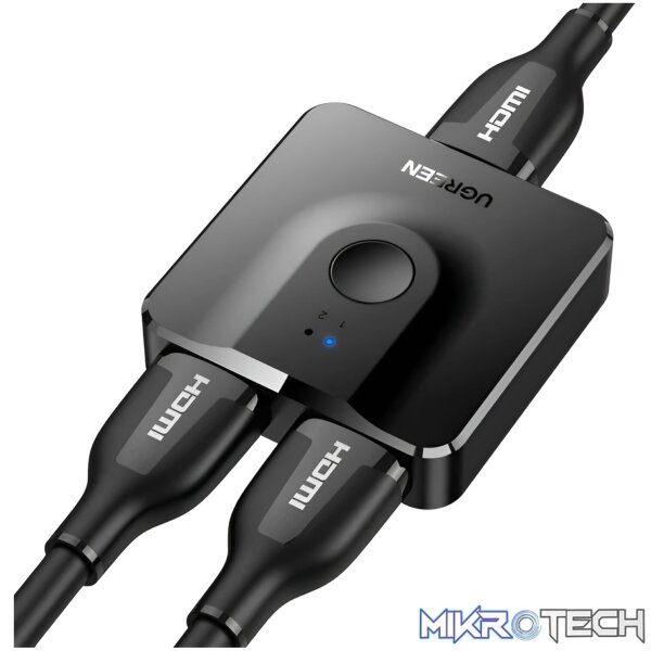 UGREEN CM217-50966 2-in-1 Bi-Directional 4K HDMI Switcher - Black - Image 3