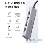 UGREEN CM219-70336 4-in-1 Hub | USB 3.0 | Type-C - Silver - Image 3