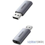 UGREEN CM383-80864 USB-A to 3.5mm Audio Jack External Sound Adapter - Silver - Image 2