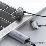 UGREEN CM383-80864 USB-A to 3.5mm Audio Jack External Sound Adapter - Silver - Image 3