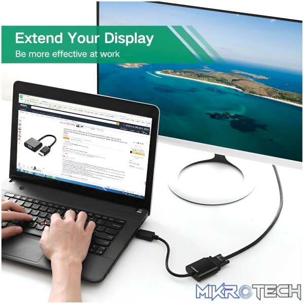 UGREEN DisplayPort Male to VGA Female Converter - Image 4