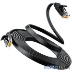 UGREEN NW102 Cat6 U/UTP Flat Ethernet Cable 0.5m - Black - Image 3