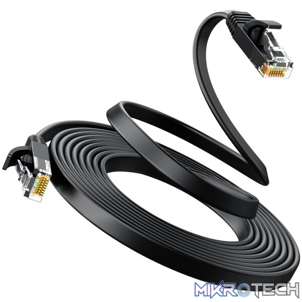 UGREEN NW102 Cat6 U/UTP Flat Ethernet Cable 0.5m - Black - Image 3