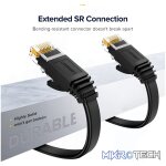 UGREEN NW102 Cat6 U/UTP Flat Ethernet Cable 0.5m - Black - Image 4