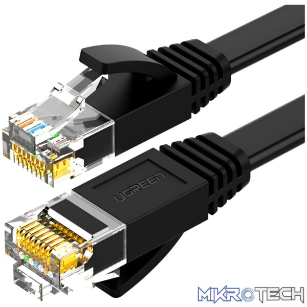 UGREEN NW102 Cat6 U/UTP Flat Ethernet Cable 0.5m - Black UGREEN NW102 Cat6 U/UTP Flat Ethernet Cable 0.5m - Black