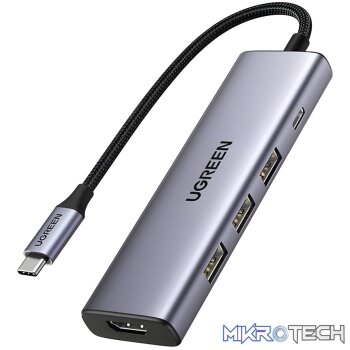 UGREEN Revodok 5-in-1 Type-C Hub | 4K HDMI | Type-C | USB3.0