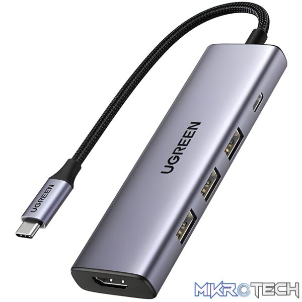 UGREEN Revodok 5-in-1 Type-C Hub | 4K HDMI | Type-C | USB3.0 UGREEN Revodok 5-in-1 Type-C Hub | 4K HDMI | Type-C | USB3.0