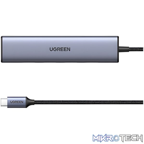 UGREEN Revodok 5-in-1 Type-C Hub | 4K HDMI, USB-A and Type-C Ports – Silver - Image 3
