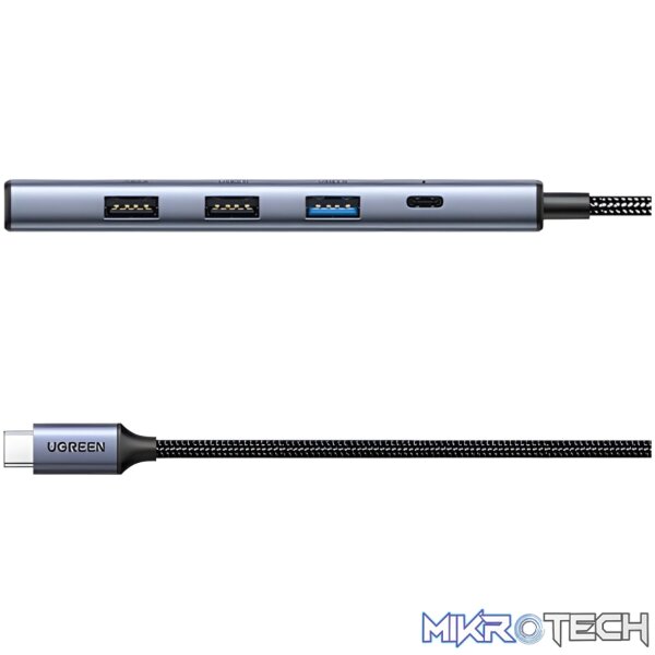 UGREEN Revodok 5-in-1 Type-C Hub | 4K HDMI, USB-A and Type-C Ports – Silver - Image 4