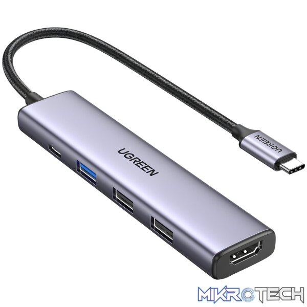 UGREEN Revodok 5-in-1 Type-C Hub | 4K HDMI | Type-C | USB3.0 | USB2.0 UGREEN Revodok 5-in-1 Type-C Hub | 4K HDMI | Type-C | USB3.0 | USB2.0