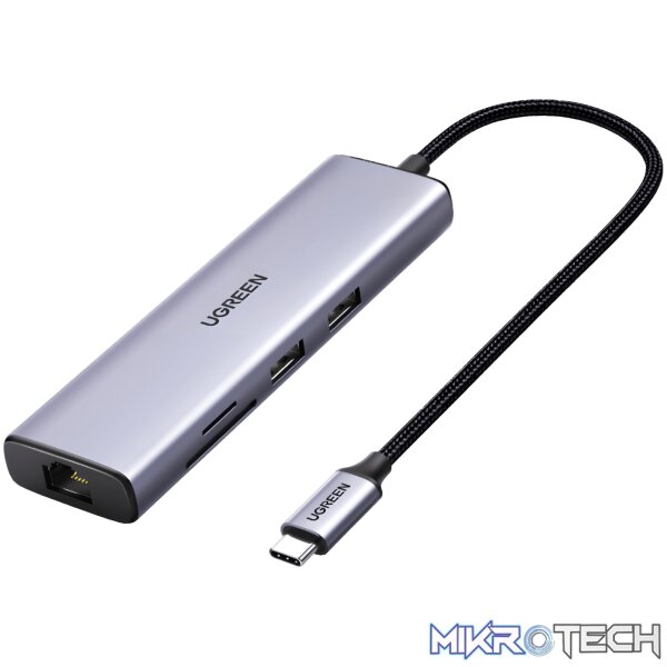UGREEN Revodok 7-in-1 Type-C Hub - Silver - Image 2