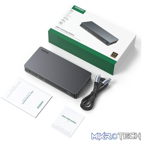 UGREEN Revodok Pro 209 9-in-1 4k HDMI Universal Docking Station | USB-A | Type-C | RJ45- Carbon Black - Image 6