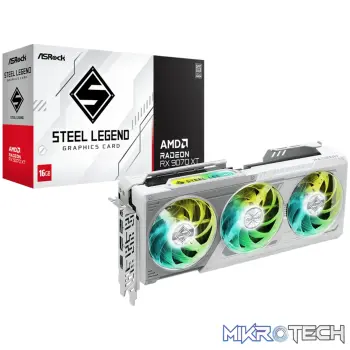 ASRock AMD Radeon RX 9070 XT Steel Legend 16GB Graphics Card