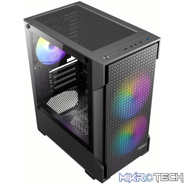 Antec VX100M ARGB Micro-ATX Mini Tower Gaming Chassis - Image 4