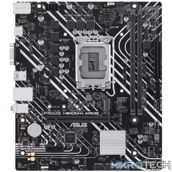 Asus PRIME H610M-K ARGB Intel LGA1700 M-ATX Motherboard - Image 2