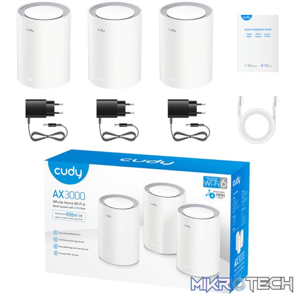 Cudy AX3000 Wi-Fi 6 Mesh Kit 3 Pack - White - Image 5