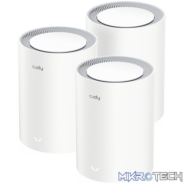 Cudy AX3000 Wi-Fi 6 Mesh Kit 3 Pack - White Cudy AX3000 Wi-Fi 6 Mesh Kit 3 Pack - White