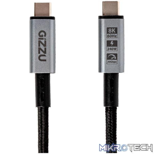 GIZZU 240W 20Gbps Type-C 2m Cable - Image 2