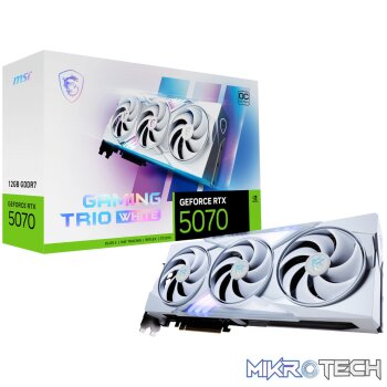 MSI GeForce RTX 5070 GAMING TRIO OC 12GB Graphics Card – White