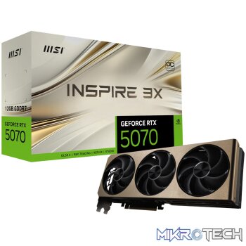 MSI GeForce RTX 5070 INSPIRE 3X OC 12GB Graphics Card