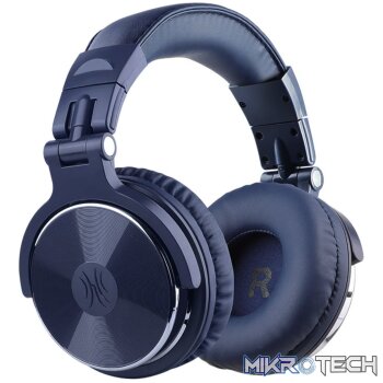 Oneodio Pro 10 Professional Wired Over Ear DJ and Studio Monitoring Headphones - Dark Blue
