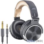 Oneodio Pro 10 Professional Wired Over Ear DJ and Studio Monitoring Headphones - Grey/Gold - Image 2