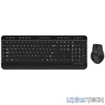 PCBuilder ALPHA Silent Wireless Keyboard and Mouse Combo