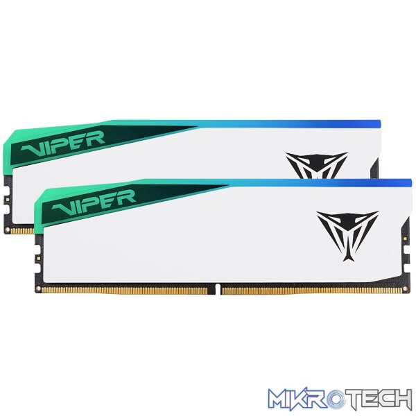 Patriot Viper Elite 5 RGB 32GB 6000MHz DDR5 Desktop Gaming Memory Kit - White Patriot Viper Elite 5 RGB 32GB 6000MHz DDR5 Desktop Gaming Memory Kit - White