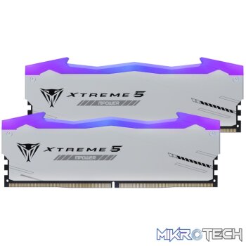 Patriot Viper Xtreme 5 RGB MPower 32GB 6000MHz DDR5 Desktop Gaming Memory Kit - Silver