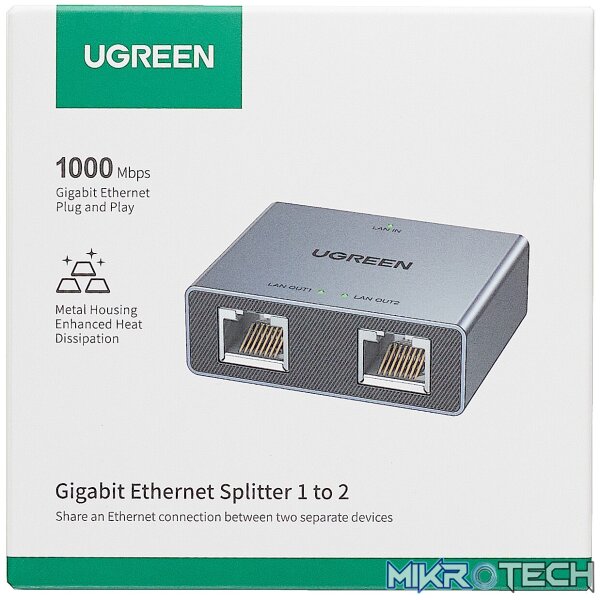 UGREEN 1-to-2 Gigabit Ethernet Splitter, 1000Mbps LAN Network Adapter - Image 5