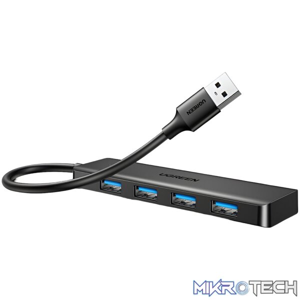 UGREEN 4-in-1 USB 3.0 Hub - High-Speed 5Gbps Data Transfer - Grey - Image 4