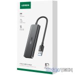 UGREEN 4-in-1 USB 3.0 Hub - High-Speed 5Gbps Data Transfer - Grey - Image 6
