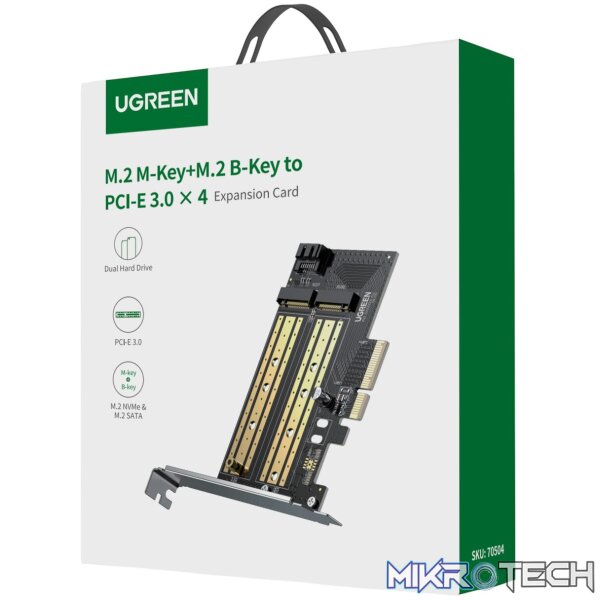 UGREEN CM302 M.2 M/B-Key to PCI-E 3.0 Expansion Card - Image 4