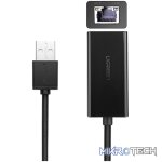 UGREEN CR110 Ethernet Adapter | USB 2.0 to RJ45 - Black - Image 2