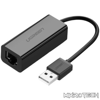 UGREEN CR110 Ethernet Adapter | USB 2.0 to RJ45 - Black