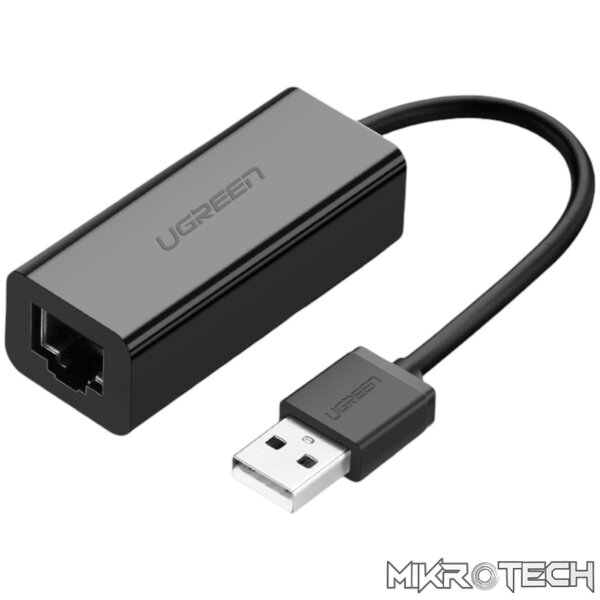UGREEN CR110 Ethernet Adapter | USB 2.0 to RJ45 - Black UGREEN CR110 Ethernet Adapter | USB 2.0 to RJ45 - Black