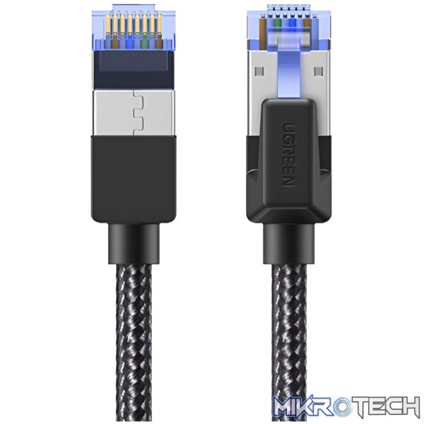UGREEN Cat8 Nylon Braided Ethernet Cable - 40Gbps with Modular Plugs - 1m - Image 2