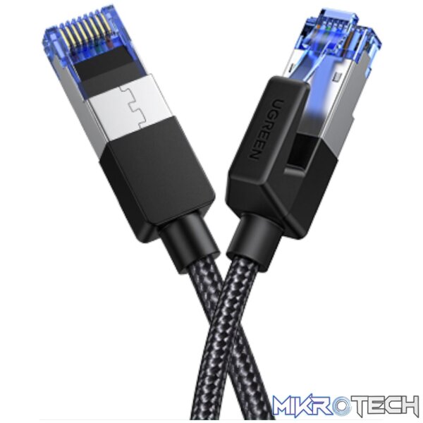 UGREEN Cat8 Nylon Braided Ethernet Cable - 40Gbps with Modular Plugs - 1m - Image 3