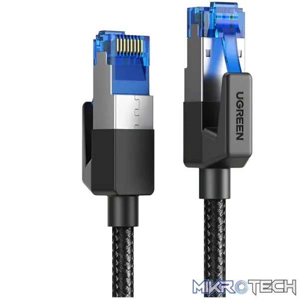 UGREEN Cat8 Nylon Braided Ethernet Cable - 40Gbps with Modular Plugs - 1m UGREEN Cat8 Nylon Braided Ethernet Cable - 40Gbps with Modular Plugs - 1m