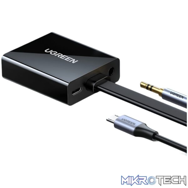 with 3.5mm Audio and Power Port - Black