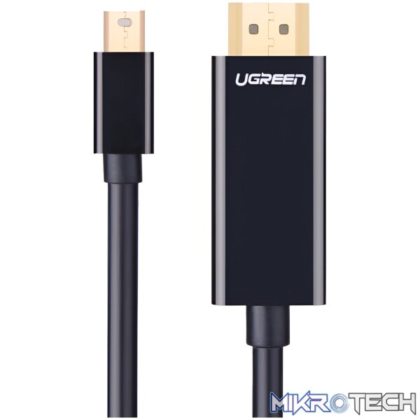 UGREEN Mini DisplayPort Male to 4K@30Hz HDMI Cable 1.5m - Black - Image 2