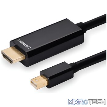 UGREEN Mini DisplayPort Male to 4K@30Hz HDMI Cable 1.5m - Black