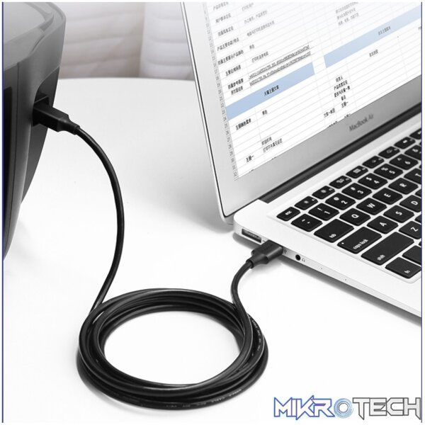UGREEN US135 USB 2.0 to USB-B Printer Cable, 480Mbps - 3m - Image 5